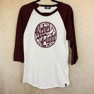 Rebel Eight Baseball Tee with Circle Logo I Women's L*